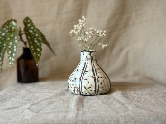 White Stripe - Bud Vase