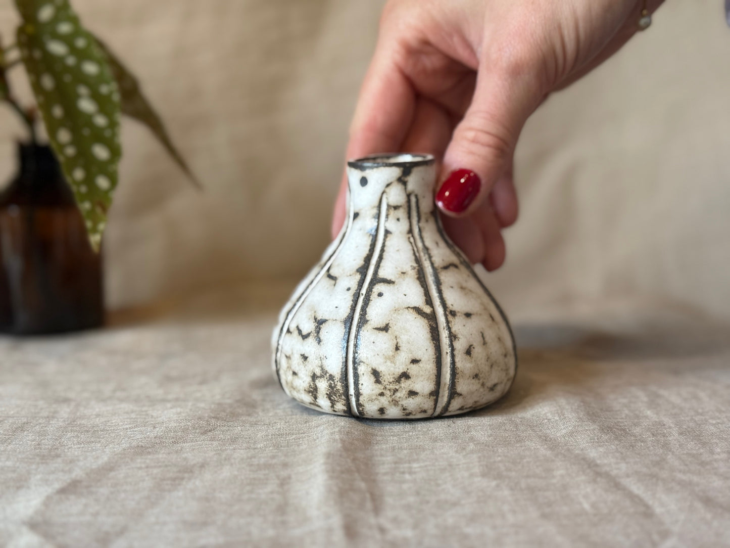 White Stripe - Bud Vase