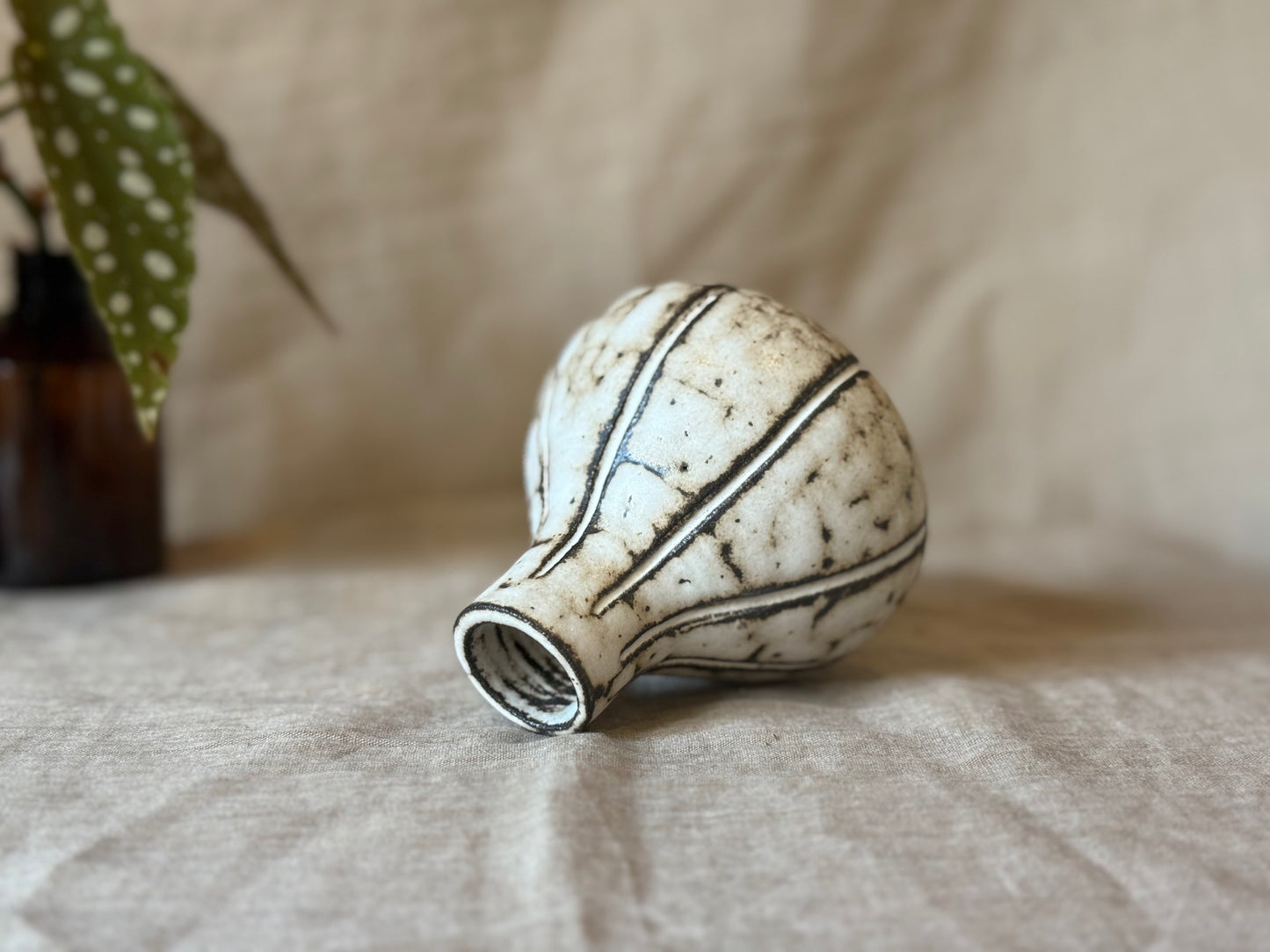 White Stripe - Bud Vase