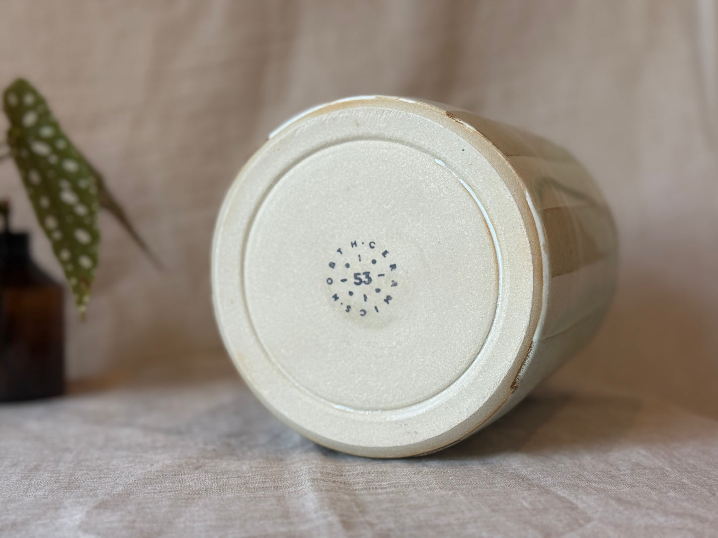 Rustic Blue Stripe - Utensil Pot